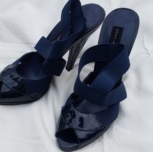 Steve Madden Blue Leather Strappy Sandal Heels
